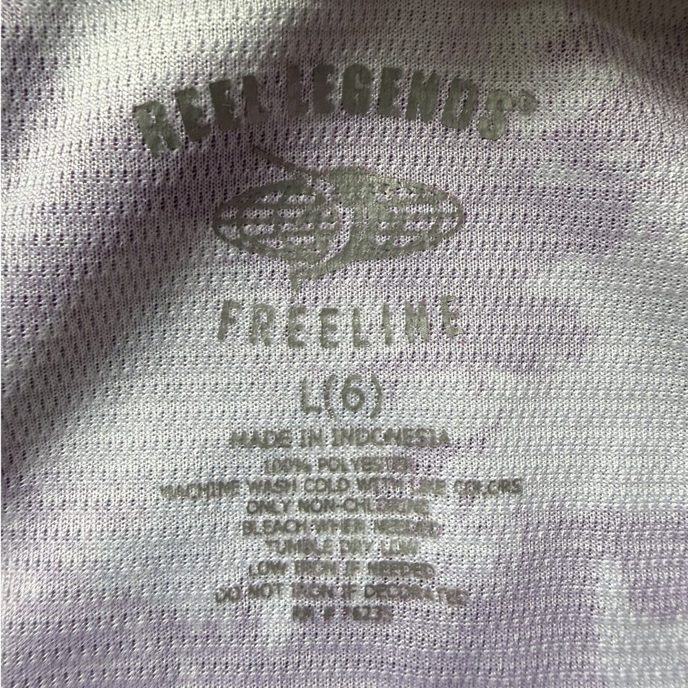 Reel Legends Freeline Kids Large 6 Purple Mountain Print Performance Hoodie - Picture 4 of 4